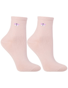 Skarpetki damskie za kostkę z haftem w owady 3-pak  - produkt 2