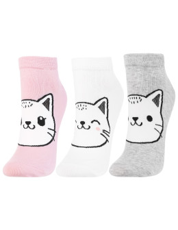 Skarpety stopi damskie z kotkiem 3-pak