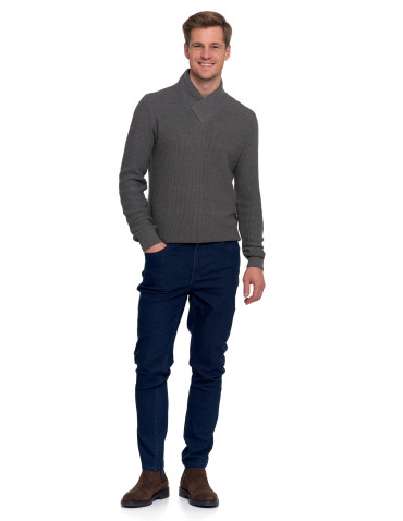 Spodnie - Spodnie męskie jeansy proste nogawki JEANS - produkt 1