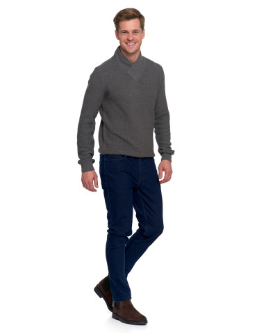 Spodnie - Spodnie męskie jeansy proste nogawki JEANS - produkt 2