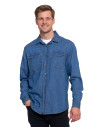 Koszula męska jeansowa denim klasyczna NIEBIESKI