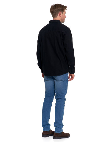 Koszulki, topy, koszule - Koszula męska jeansowa denim klasyczna CZARNY - produkt 9