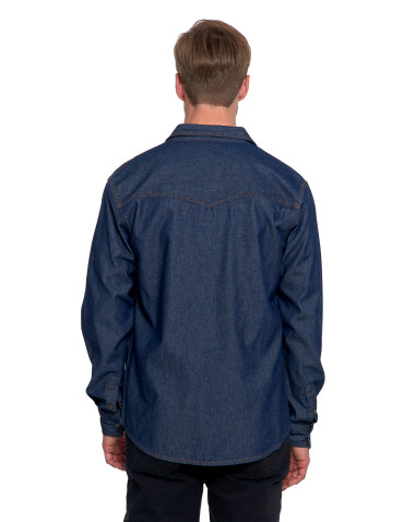 Koszulki, topy, koszule - Koszula męska jeansowa denim klasyczna JEANS - produkt 6