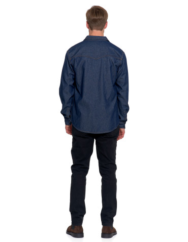 Koszulki, topy, koszule - Koszula męska jeansowa denim klasyczna JEANS - produkt 8