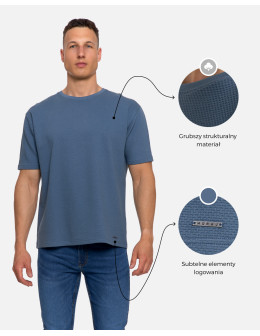 Męska koszulka bawełniana ze strukturalnym splotem  - produkt 2
