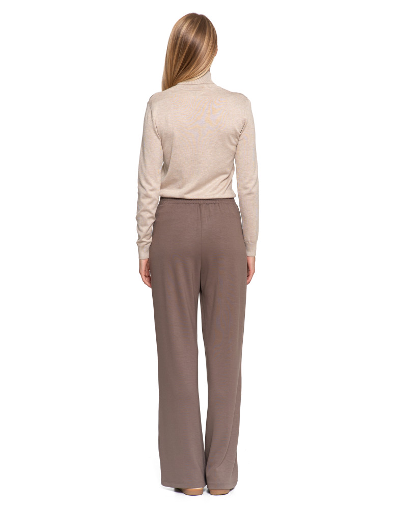 Spodnie - Spodnie damskie z szeroką nogawką MOKKA - produkt moraj.pl 3