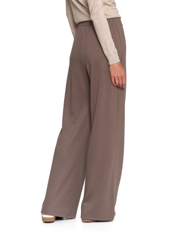 Spodnie - Spodnie damskie z szeroką nogawką MOKKA - produkt 6