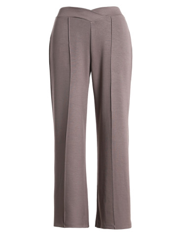 Spodnie - Spodnie damskie z szeroką nogawką MOKKA - produkt 9