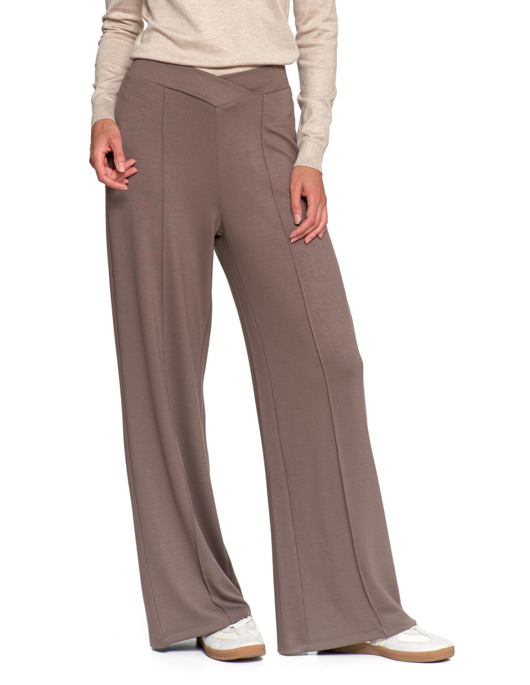 Spodnie - Spodnie damskie z szeroką nogawką MOKKA - produkt moraj.pl 10