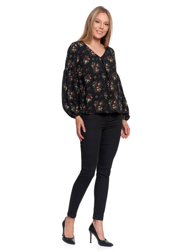 Spodnie - Spodnie damskie skinny elastyczne CZARNY  - produkt moraj.pl 2