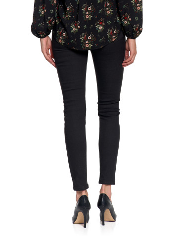 Spodnie - Spodnie damskie skinny elastyczne CZARNY - produkt 6