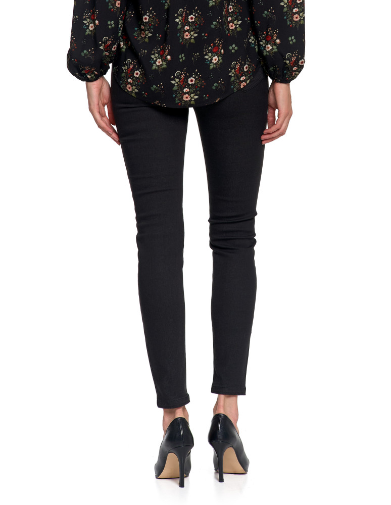 Spodnie - Spodnie damskie skinny elastyczne CZARNY  - produkt moraj.pl 6