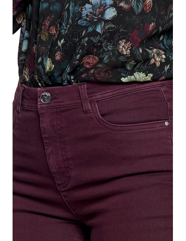 Spodnie - Spodnie damskie skinny elastyczne FIOLETOWY - produkt 10