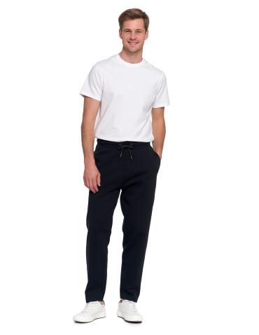 Spodnie - Męskie spodnie dresowe z prostą nogawką CZARNY - produkt 1