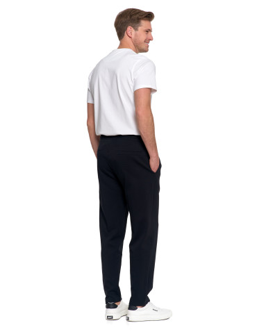 Spodnie - Męskie spodnie dresowe z prostą nogawką CZARNY - produkt 3