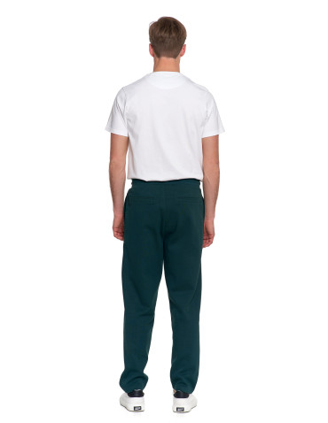 Spodnie - Męskie spodnie dresowe z prostą nogawką ZIELONY - produkt 4