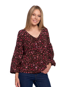 Bluzka damska z bufiastymi rękawami - produkt 2