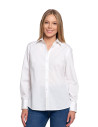 Koszula damska z długim rękawem bawełniana BIAŁY