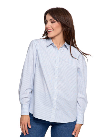 Bluzki i koszule - Koszula damska z długim rękawem bawełniana WZÓR 1 - produkt 4