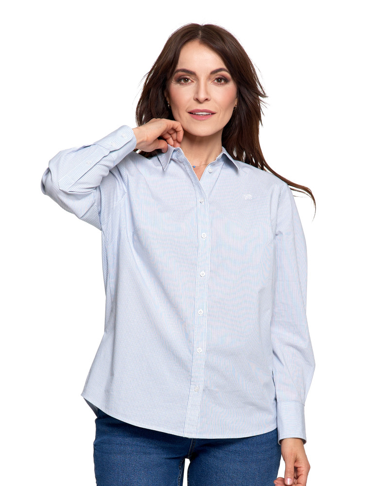 Bluzki i koszule - Koszula damska z długim rękawem bawełniana WZÓR 1  - produkt moraj.pl 8