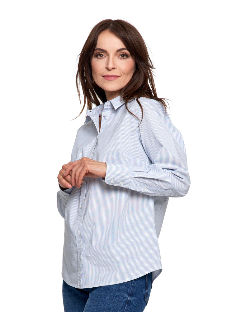 Bluzki i koszule - Koszula damska z długim rękawem bawełniana WZÓR 1  - produkt moraj.pl 10