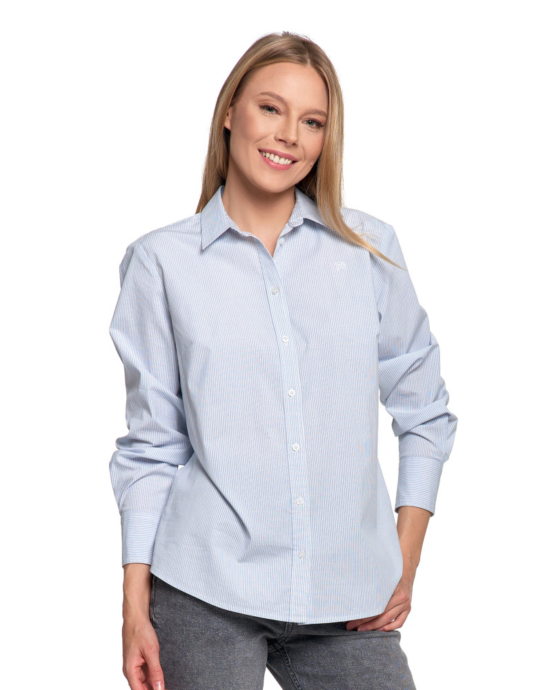 Bluzki i koszule - Koszula damska z długim rękawem bawełniana WZÓR 1  - produkt moraj.pl 2