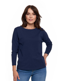 Bluzka damska bawełniana z rękawem 3/4