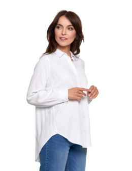 Koszula damska wiskozowa oversize z wydłużonym tyłem  - produkt 2