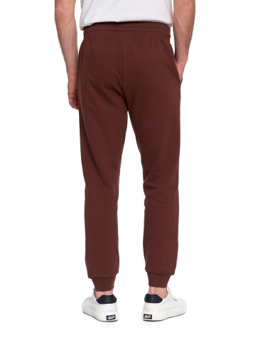 On - Męskie spodnie dresowe joggery z kieszeniami ocieplane BRĄZOWY - produkt 7