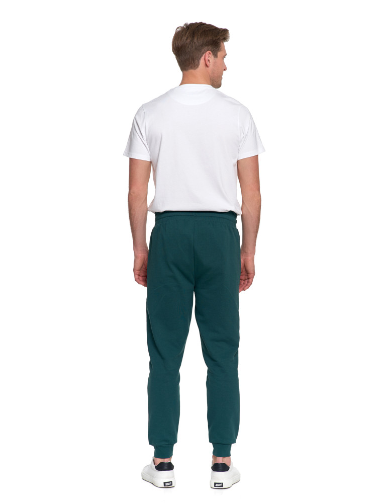 On - Męskie spodnie dresowe joggery z kieszeniami ocieplane ZIELONY  - produkt moraj.pl 3