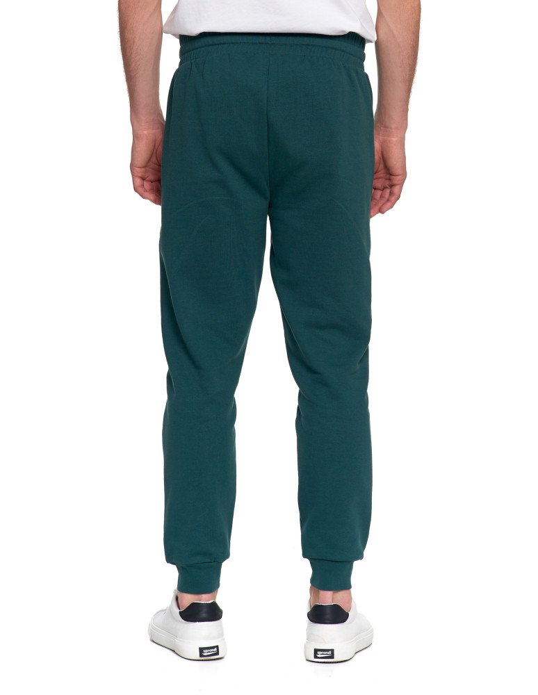 On - Męskie spodnie dresowe joggery z kieszeniami ocieplane ZIELONY  - produkt moraj.pl 6