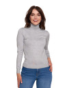 Damski golf sweter z wiskozy SZARY
