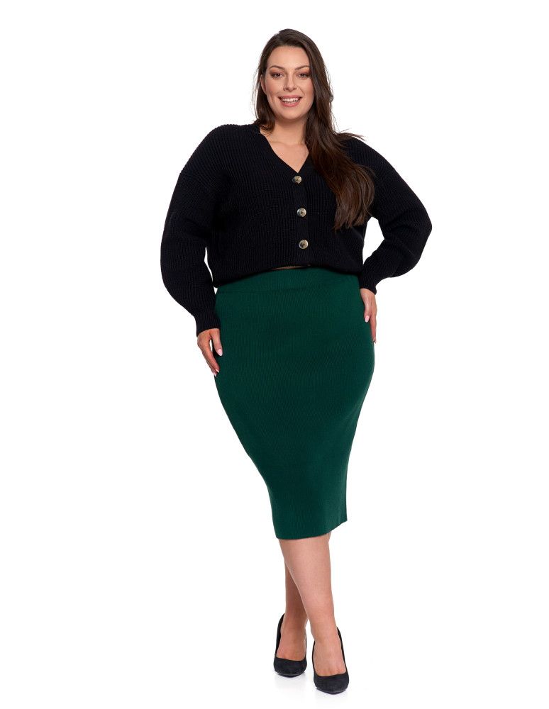 Swetry - Damski sweter kardigan z szerokimi rękawami CZARNY  - produkt moraj.pl 14