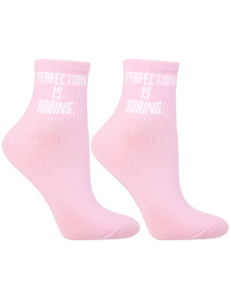 Skarpetki damskie szeroki ściągacz z napisami 3-pak  - produkt 2