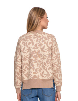 Sweter damski do bioder z delikatnym połyskiem  - produkt 2