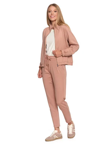 Bluza damska dresowa bez kaptura - BEŻOWY - produkt 2
