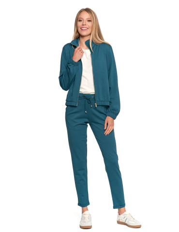 Bluzy - Bluza damska dresowa bez kaptura ZIELONY - produkt 1