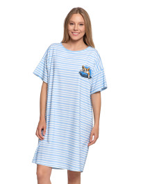 Koszula nocna damska bawełniana luźna z krótkim rękawem