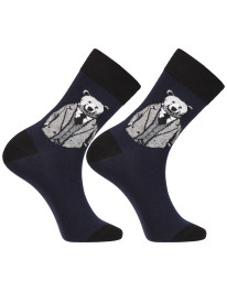 Skarpetki męskie długie z misiem w garniturze 3-pak  - produkt 2