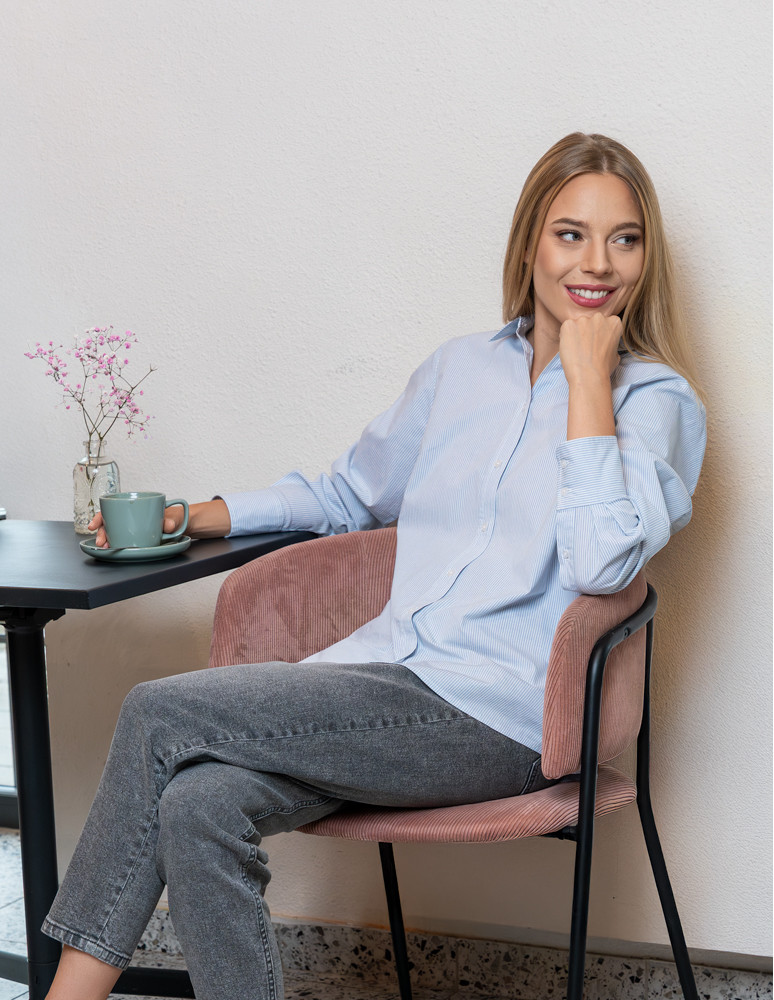 Bluzki i koszule - Koszula damska z długim rękawem bawełniana WZÓR 1 - produkt moraj.pl 1