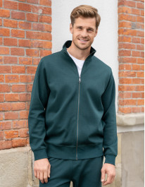 Męska bluza dresowa ze stójką i zamkiem