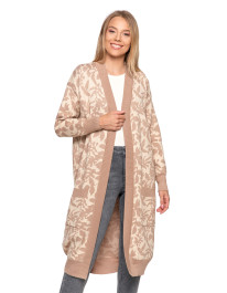 Kardigan damski długi sweter z kieszeniami  - produkt 2