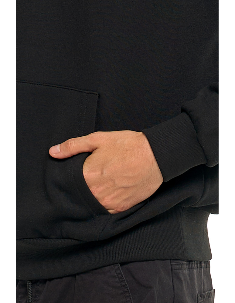 Bluzy - Bluza unisex z kapturem i cyrkoniami ocieplana CZARNY - produkt moraj.pl 8