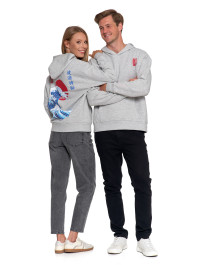 Bluza unisex z kapturem z japońskim motywem fali  - produkt 2
