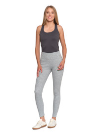 Prążkowane legginsy damskie z wysokim stanem ocieplane