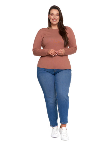 Swetry - Sweter damski z wiskozy cienki o dopasowanym kroju MOKKA - produkt 10