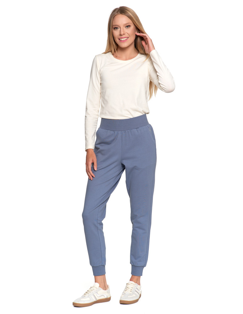 Spodnie - Spodnie damskie dresowe bawełniane GRAFIT  - produkt moraj.pl 3