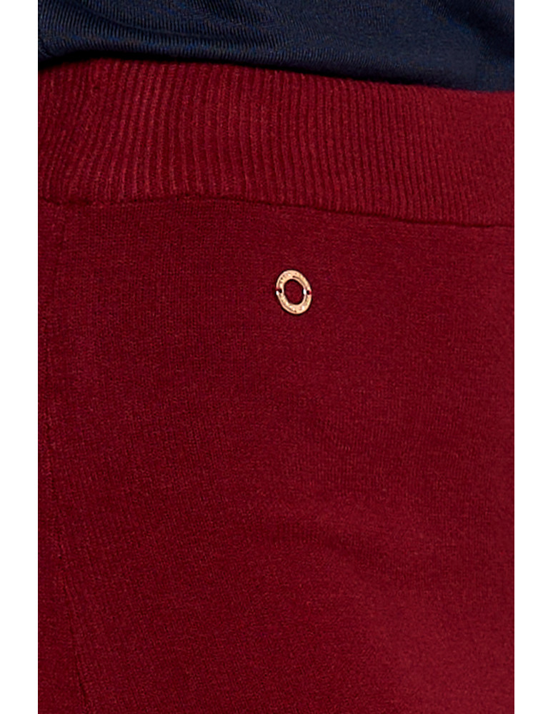 Spódnice - Damska spódnica sweterkowa midi z rozcięciem CZERWONY  - produkt moraj.pl 5