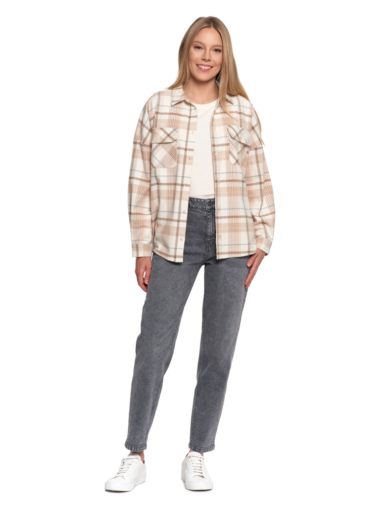 Bluzki i koszule - Koszula damska flanelowa w kratkę bawełniana WZÓR 1  - produkt moraj.pl 8