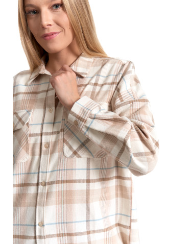 Bluzki i koszule - Koszula damska flanelowa w kratkę bawełniana WZÓR 1 - produkt 4